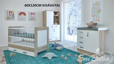 Babaszoba elrendezés pelenkázóval és kisággyal