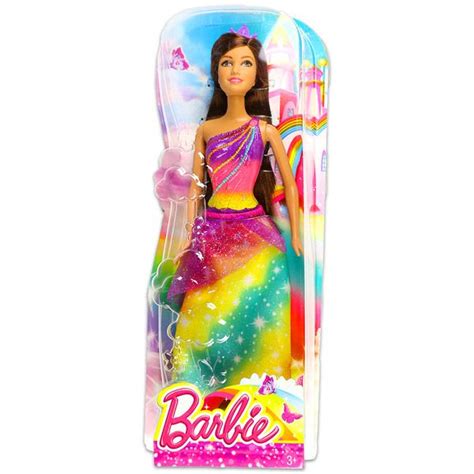 Barbie Dreamtopia szivárványhercegnő baba a szivárvány minden színében pompázó ruhában