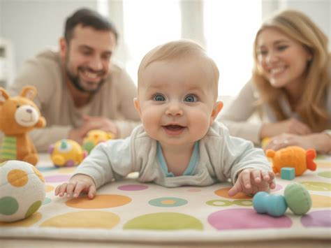 Csecsemő a hason fekvés során erősíti izmait
