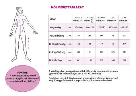 gyermekruha mérettáblázat