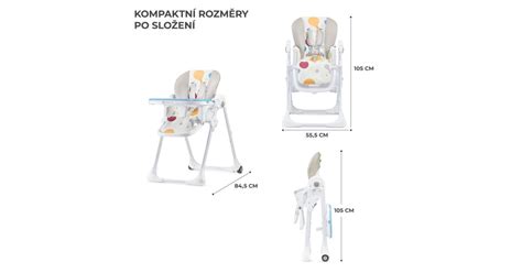 Összecsukott etetőszék méretei és hordozhatósága