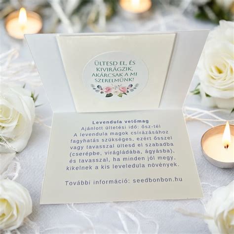 Növények és magok, mint esküvői köszönetajándék