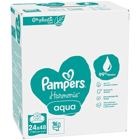 Pampers Harmonie Aqua törlőkendő csomagolása