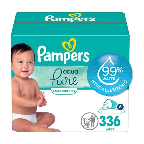 Pampers Aqua Pure törlőkendők csomagolása