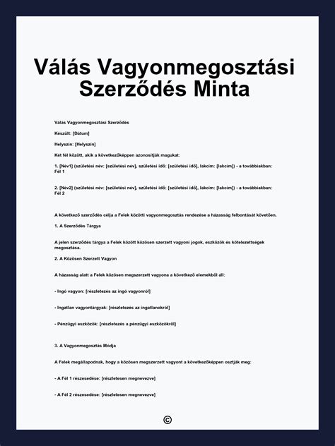 A közös megegyezéses válás lépéseit bemutató folyamatábra