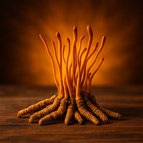 A Cordyceps hatóanyagait és azok működését bemutató ábra