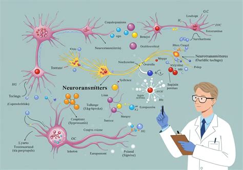 Az agyi neurotranszmitterek működését bemutató ábra