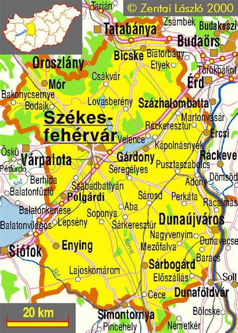 Fejér megye térképe