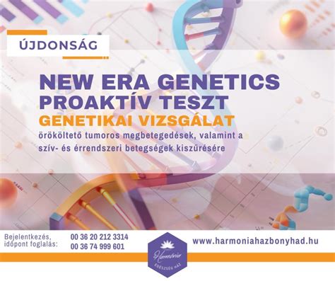 Genetikai vizsgálatok táblázata