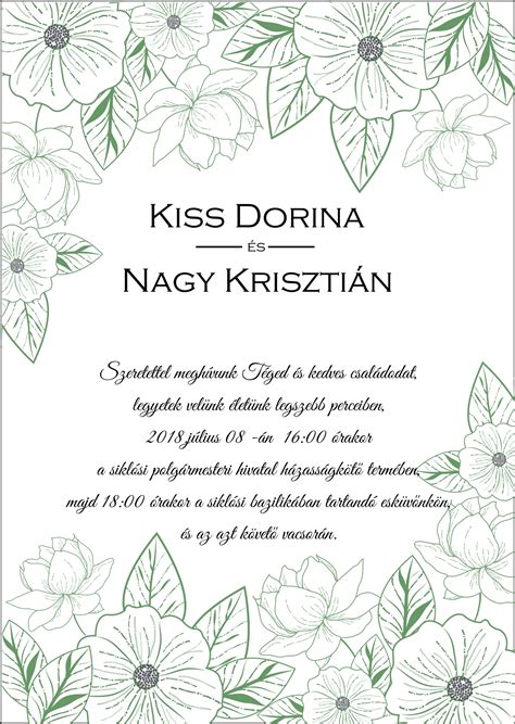 Desztinációs esküvő meghívó minta