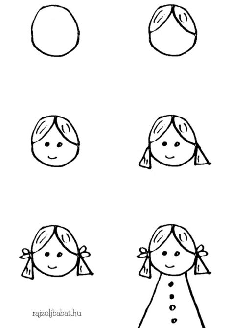 Egyszerű baba rajzolása lépésről lépésre