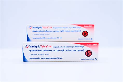 A Vaxigrip Tetra csomagolása