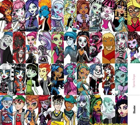Monster High karakterek kollázsa