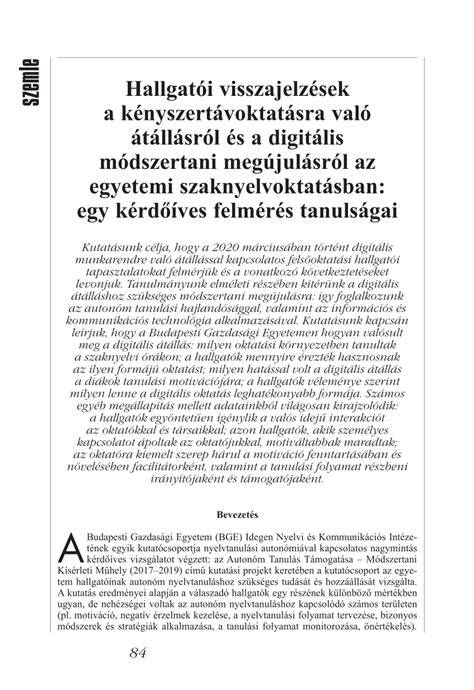 Hallgatói visszajelzések