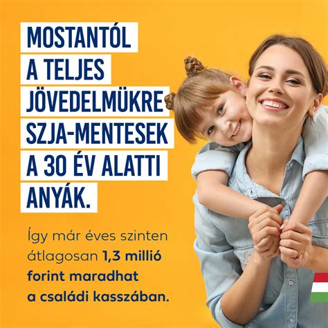30 év alatti, gyermeket nevelő nők szja-mentessége
