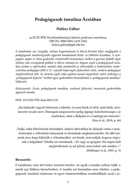 Pedagógusok élethosszig tartó tanulása