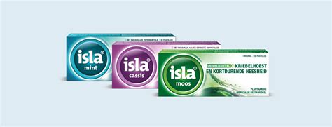 Termékpaletta: Isla Moos, Isla Mint, Isla Cassis