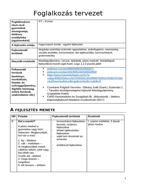 Gyermekfejlesztési foglalkozás