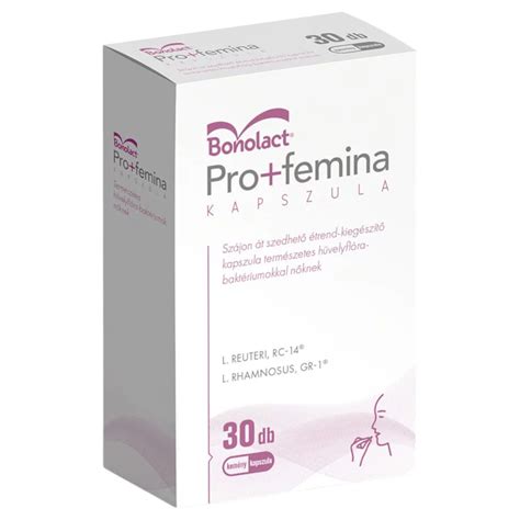 Táblázat a Bonolact Pro+Femina összetevőiről és hatásairól