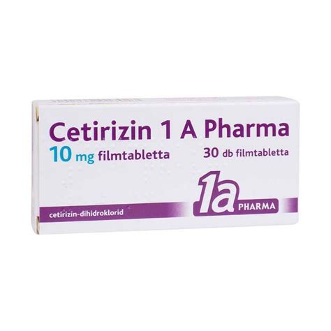Cetirizin tabletta és adagolási útmutató