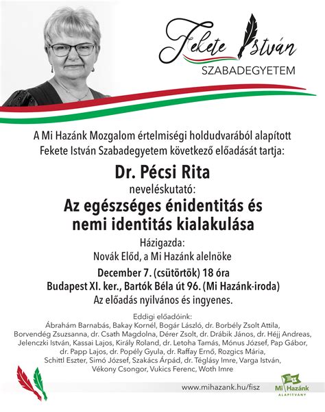 Pécsi Rita neveléskutató előadása