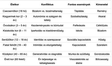 Az anyaméh fejlődési szakaszai
