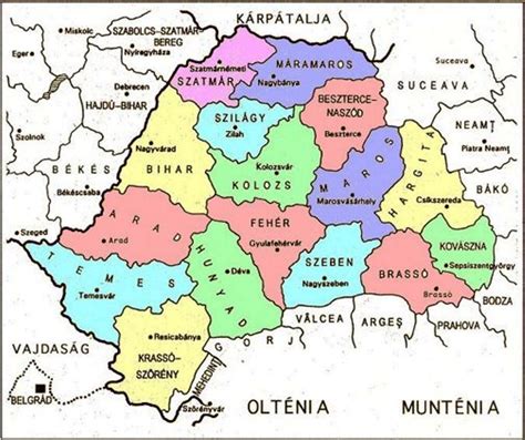 Térkép: Zsidó települések Erdélyben és Máramarosban
