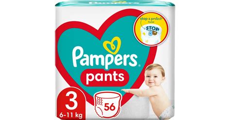 Pampers Pants mérettáblázat vizuális megjelenítése