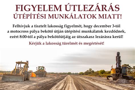 Útépítési és karbantartási munkálatok jelzései