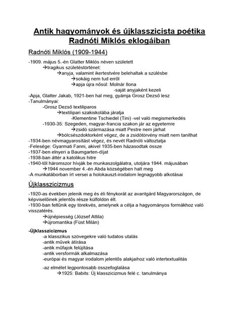 Radnóti Miklós és a tavasz motívuma