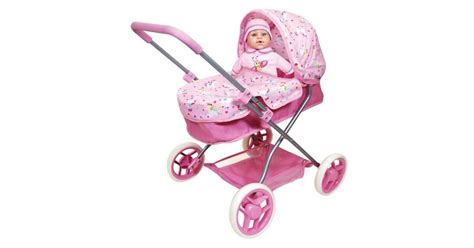 Különböző típusú játék babakocsik