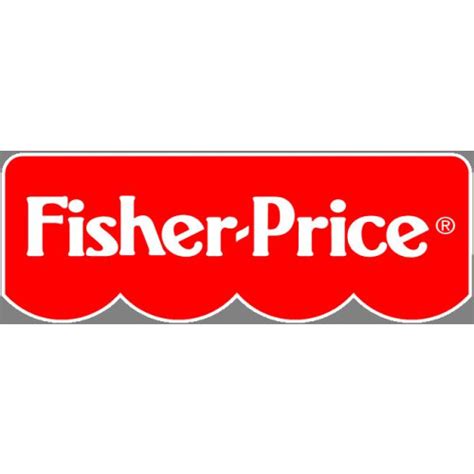 Fisher-Price logó és a márka történetét bemutató illusztráció