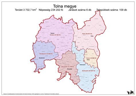 Térkép Tolna megye egészségügyi intézményeivel