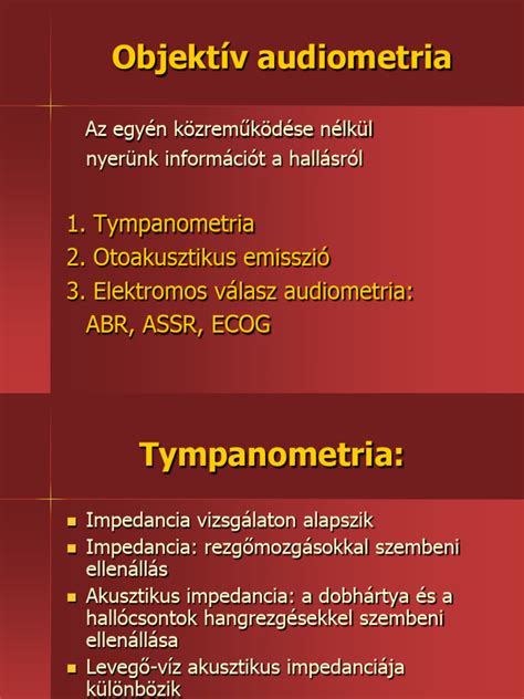 Hallásvizsgálatok idővonalon
