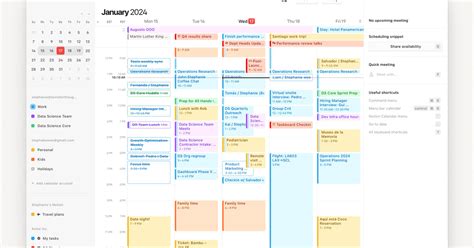 A Simple Calendar alkalmazás felhasználói felülete