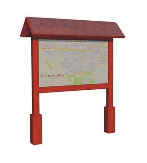 Tájékoztató tábla buszmegállóban