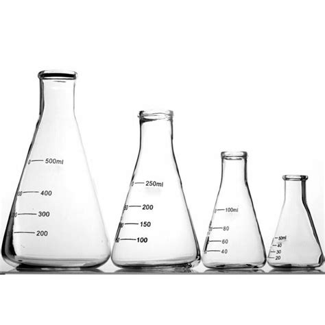 Erlenmeyer-lombik méretjelölésekkel