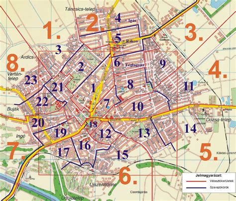 Szeged 19-es választókerület térképe