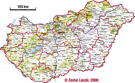 Magyarország térképe kórházakkal