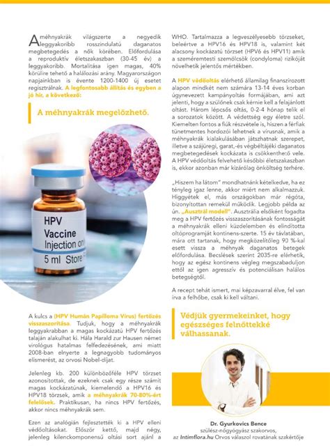HPV törzsek és méhnyakrák
