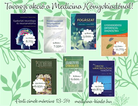 A Medicina Könyvkiadó Zrt. logója és kiadványai