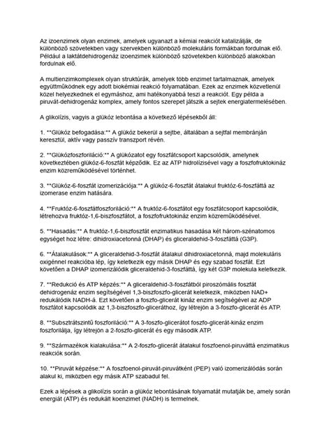 Az LDH izoenzimek eloszlása a különböző szervekben
