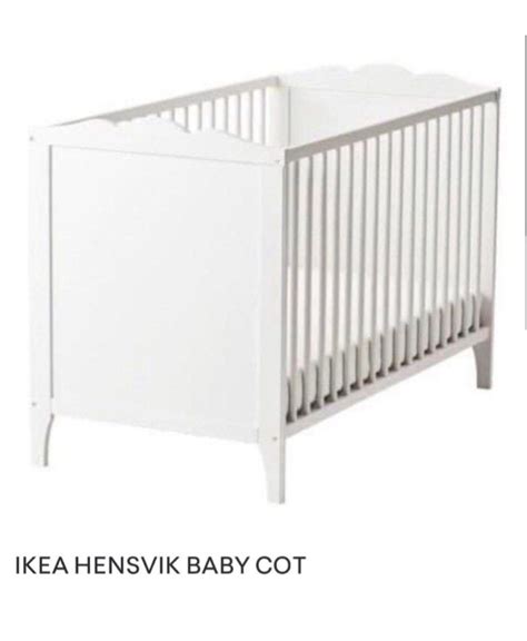 IKEA Hensvik kiságy részletes rajza méretekkel