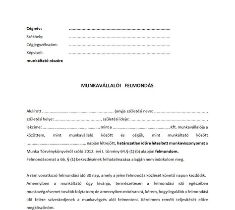 Felmondás indokai és jogkövetkezményei