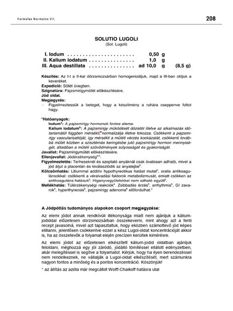 Semmelweis által használt klórmész oldat receptje