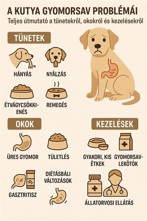 Szoptató kutya emésztőrendszeri problémái infografika