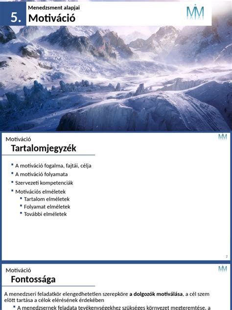 A motiváció alapjai