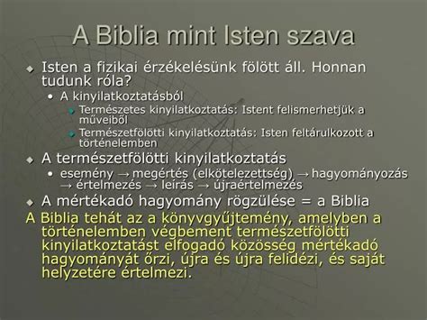 Biblia, mint Isten szava